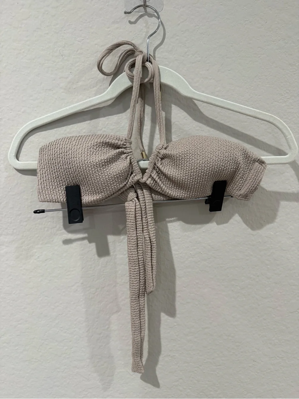 Monday Swimwear Copacabana Top and Java Bottom - Oat Crinkle in Size P